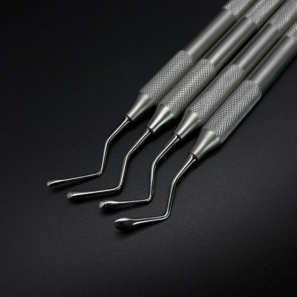 Dental Jagged Curette Gracey Double Ends Excavator Restorative Spoon Dentist Periodontal Bone Curette Implant Instrument Tools
