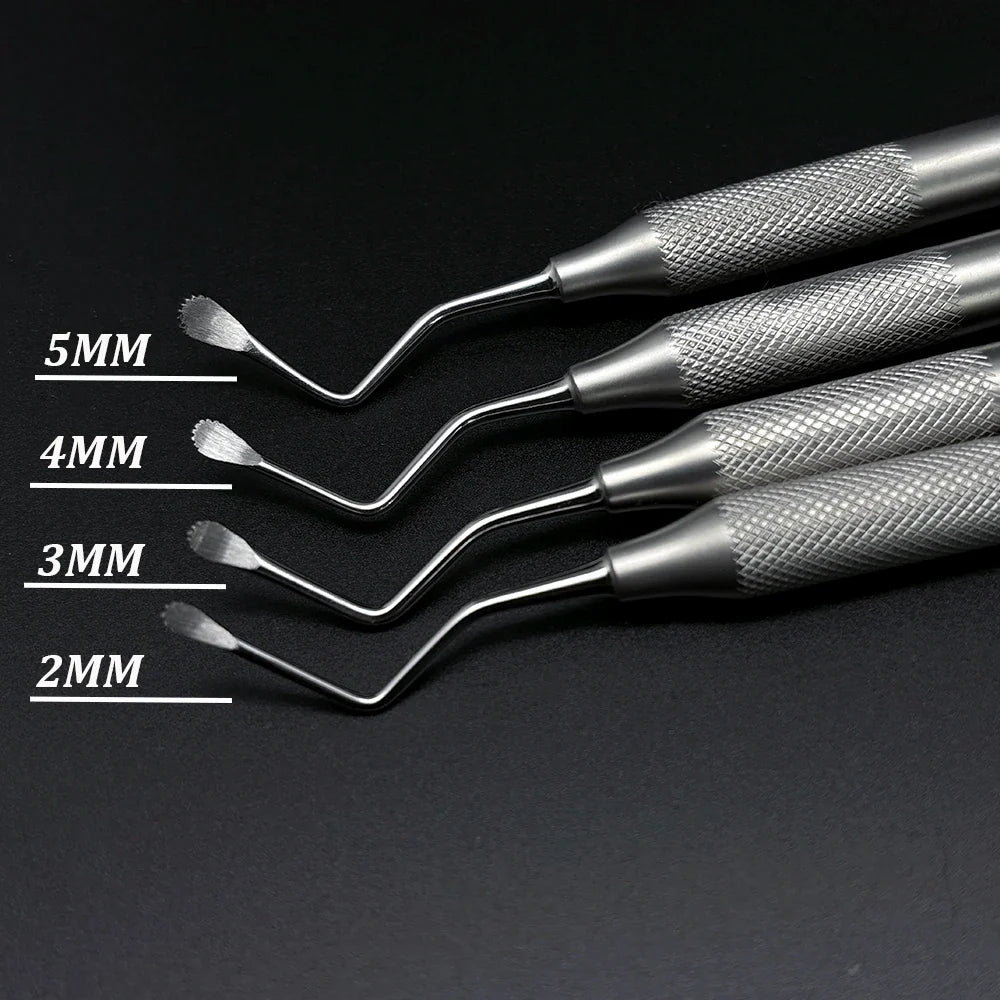 Dental Jagged Curette Gracey Double Ends Excavator Restorative Spoon Dentist Periodontal Bone Curette Implant Instrument Tools