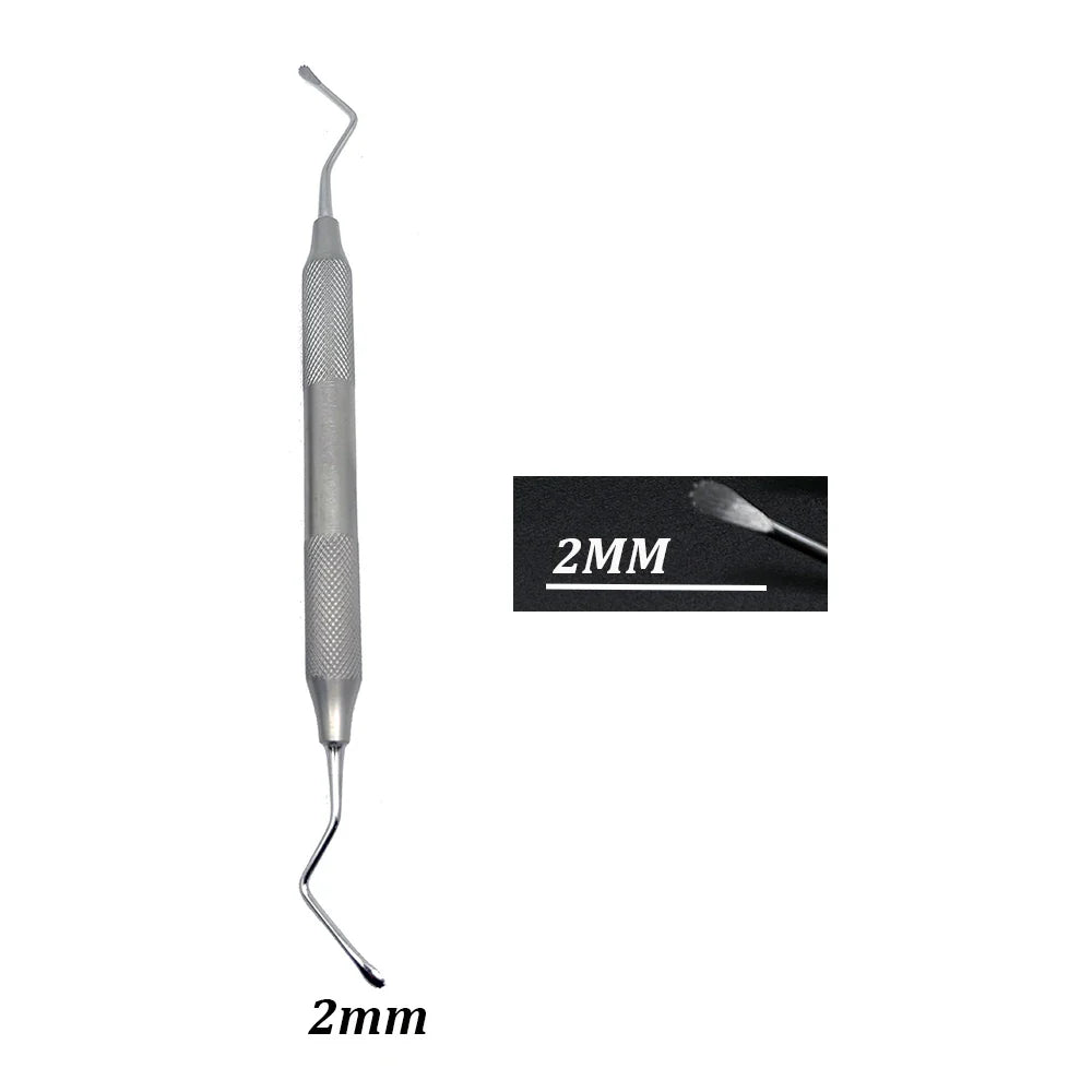 Dental Jagged Curette Gracey Double Ends Excavator Restorative Spoon Dentist Periodontal Bone Curette Implant Instrument Tools