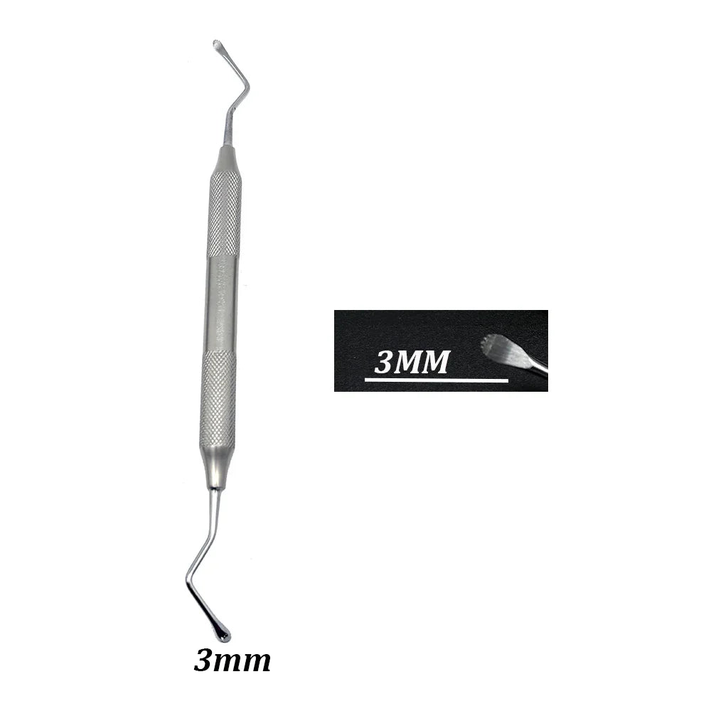 Dental Jagged Curette Gracey Double Ends Excavator Restorative Spoon Dentist Periodontal Bone Curette Implant Instrument Tools