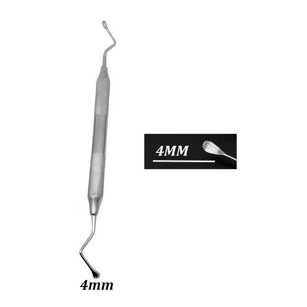 Dental Jagged Curette Gracey Double Ends Excavator Restorative Spoon Dentist Periodontal Bone Curette Implant Instrument Tools