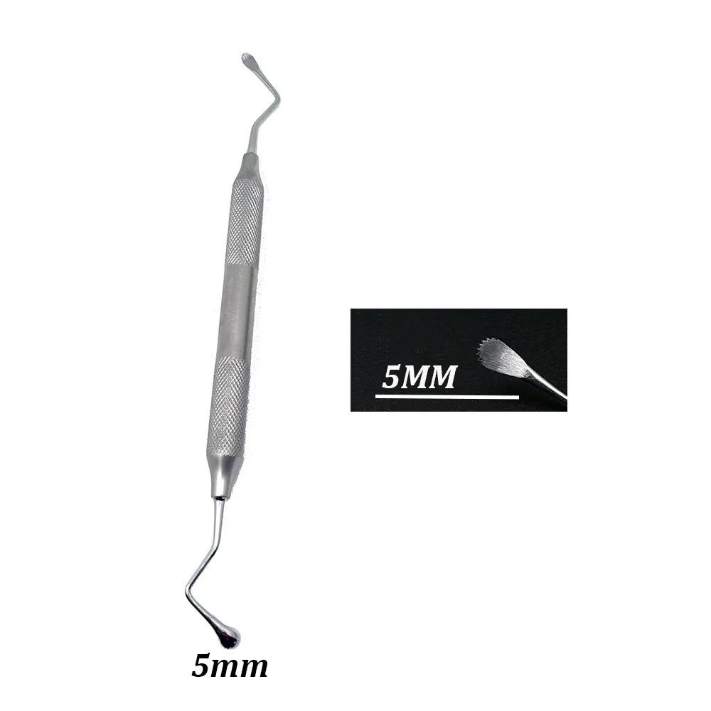 Dental Jagged Curette Gracey Double Ends Excavator Restorative Spoon Dentist Periodontal Bone Curette Implant Instrument Tools