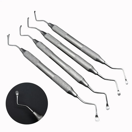 Dental Jagged Curette Gracey Double Ends Excavator Restorative Spoon Dentist Periodontal Bone Curette Implant Instrument Tools
