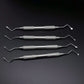 Dental Jagged Curette Gracey Double Ends Excavator Restorative Spoon Dentist Periodontal Bone Curette Implant Instrument Tools