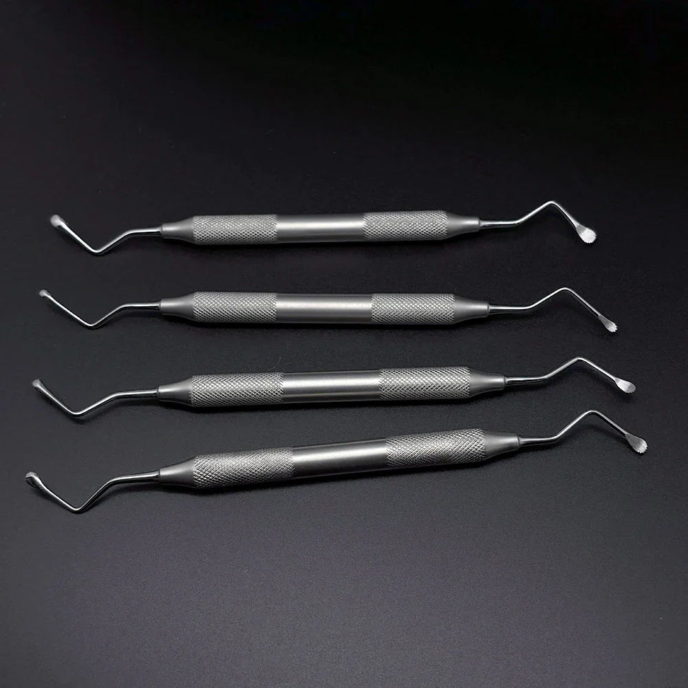 Dental Jagged Curette Gracey Double Ends Excavator Restorative Spoon Dentist Periodontal Bone Curette Implant Instrument Tools