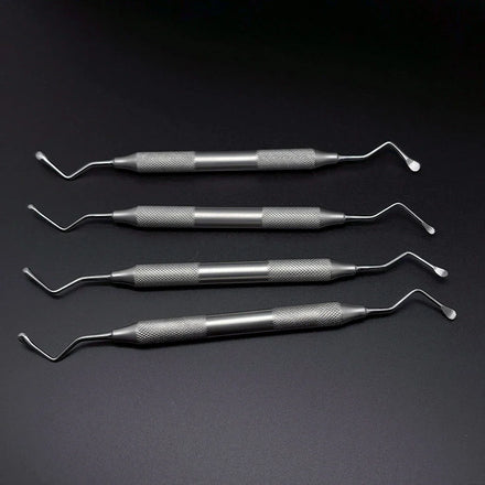 Dental Jagged Curette Gracey Double Ends Excavator Restorative Spoon Dentist Periodontal Bone Curette Implant Instrument Tools