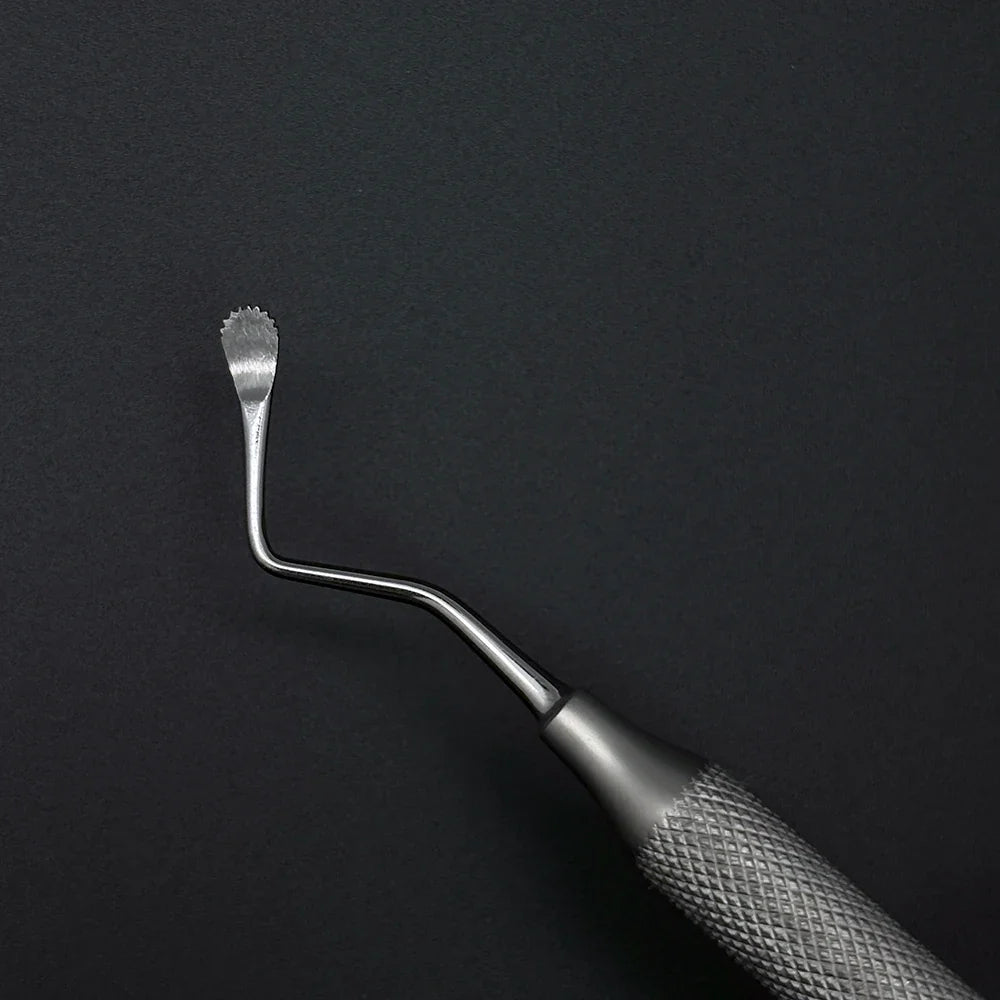 Dental Jagged Curette Gracey Double Ends Excavator Restorative Spoon Dentist Periodontal Bone Curette Implant Instrument Tools