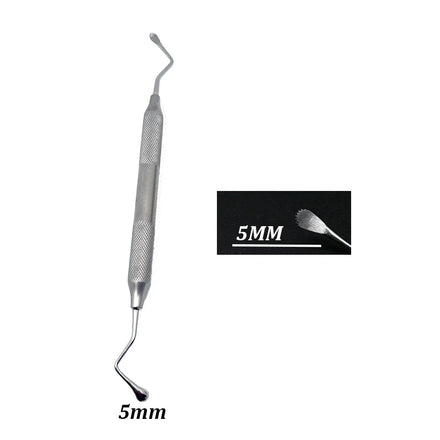 Dental Jagged Curette Gracey Double Ends Excavator Restorative Spoon Dentist Periodontal Bone Curette Implant Instrument Tools