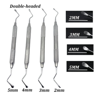 Dental Jagged Curette Gracey Double Ends Excavator Restorative Spoon Dentist Periodontal Bone Curette Implant Instrument Tools