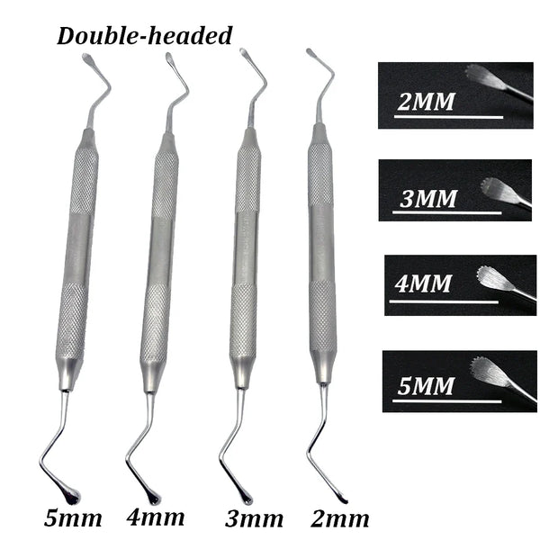 Dental Jagged Curette Gracey Double Ends Excavator Restorative Spoon Dentist Periodontal Bone Curette Implant Instrument Tools in Pakistan