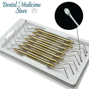 Dental Jagged Curette Kit 7Pcs Professional Scaler Tools Gracey Bone Curette Implant Dental Equipment Set