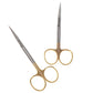 Dental Surgical Scissors Straight/Curved Tip Forceps Stainless Steel Gold Plated Handle Dentist Tools Dentistry Lab Instrument