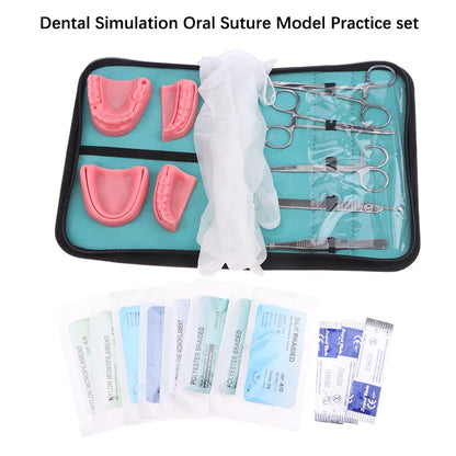 Dental Surgical Suture Training Kit Suture Dentistry Practice Model Training Pad Scissors Tool Teaching Operate Kit