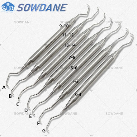 Dental Tooth Cleaning Scaler Dental Professional Gracey Curette Periodontal Bone Curettes Perio Dental Instrument Tool Hand use