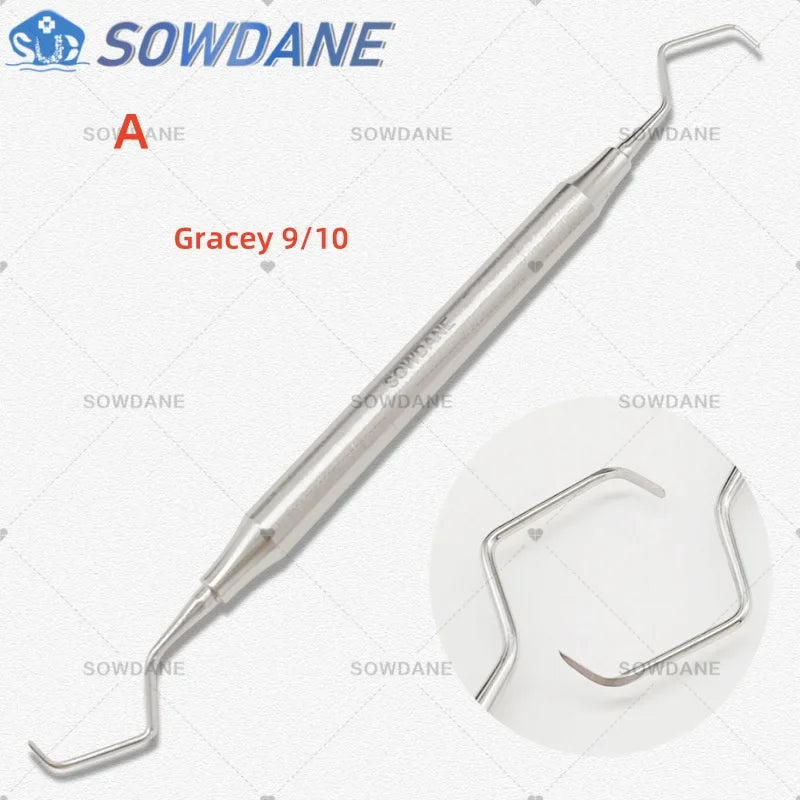 Dental Tooth Cleaning Scaler Dental Professional Gracey Curette Periodontal Bone Curettes Perio Dental Instrument Tool Hand use