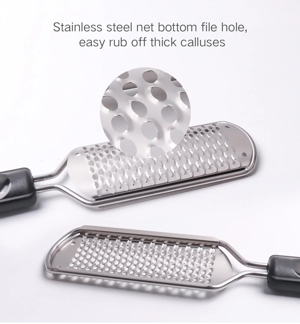 Dighealth Stainless Steel Foot Rasp File Foot The Feet Pedicure Rasp Remover Foot File Callus Remover Scrub Manicure Nail Tools