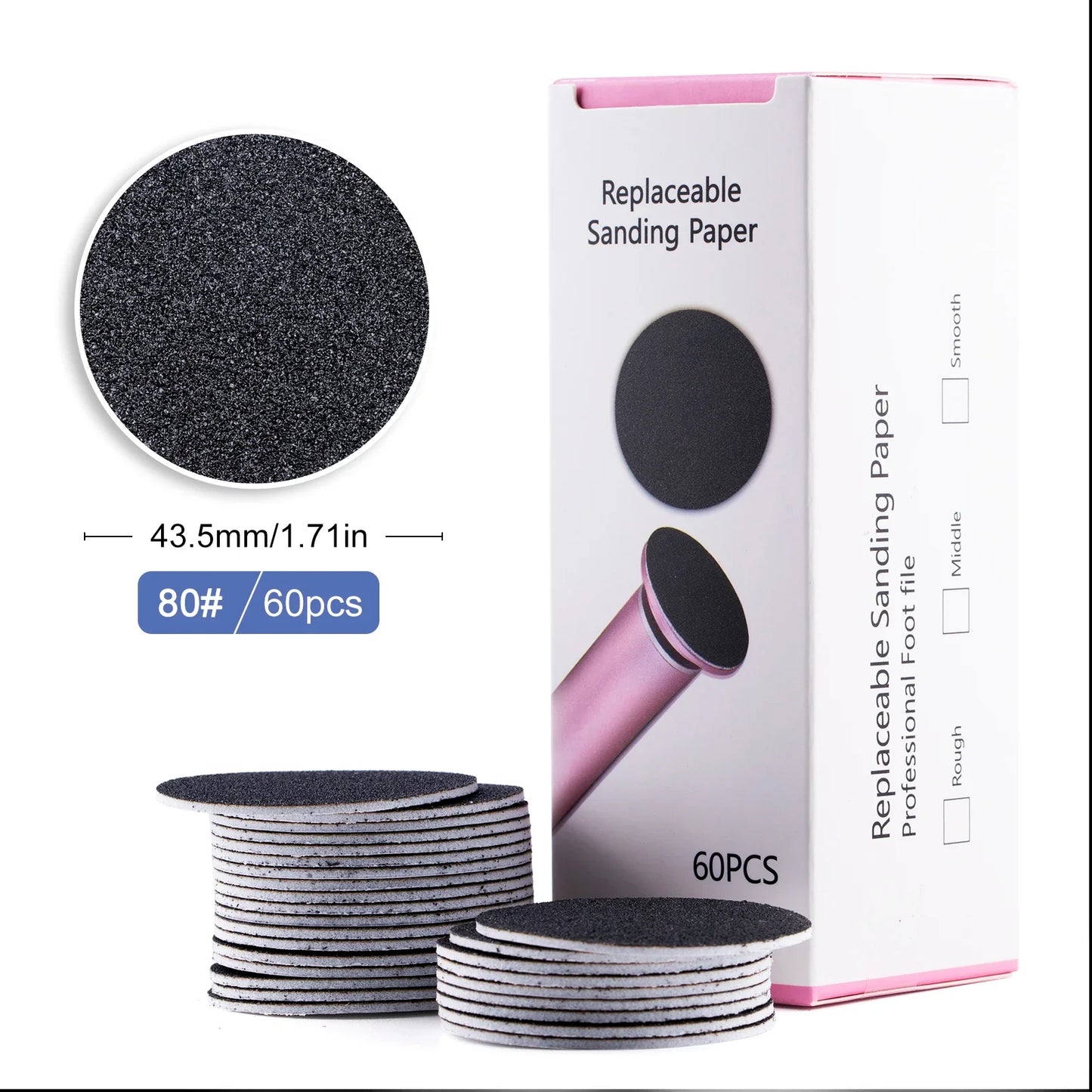 Disc Feet Rasp Cuticle Callus Remove Tool For Electric Pedicure Pads Hard Dead Skin Pedicure Tools Replaceable Sandpaper