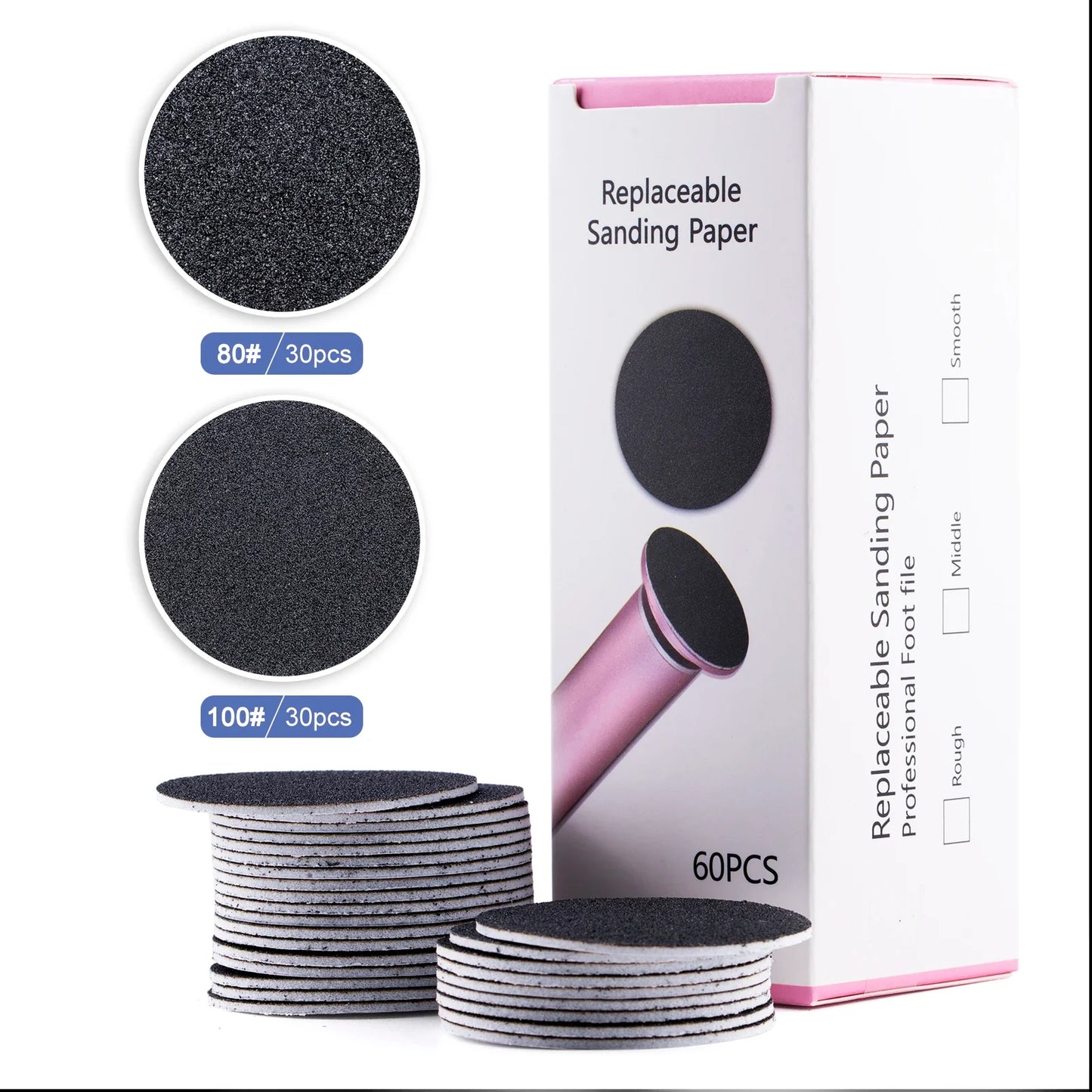Disc Feet Rasp Cuticle Callus Remove Tool For Electric Pedicure Pads Hard Dead Skin Pedicure Tools Replaceable Sandpaper