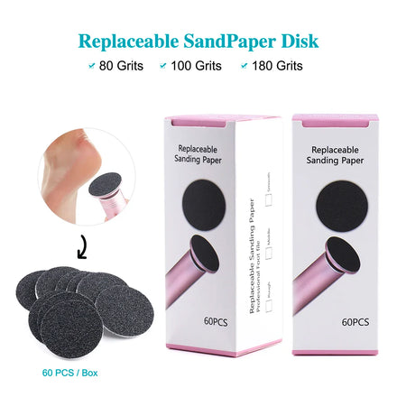 Disc Feet Rasp Cuticle Callus Remove Tool For Electric Pedicure Pads Hard Dead Skin Pedicure Tools Replaceable Sandpaper