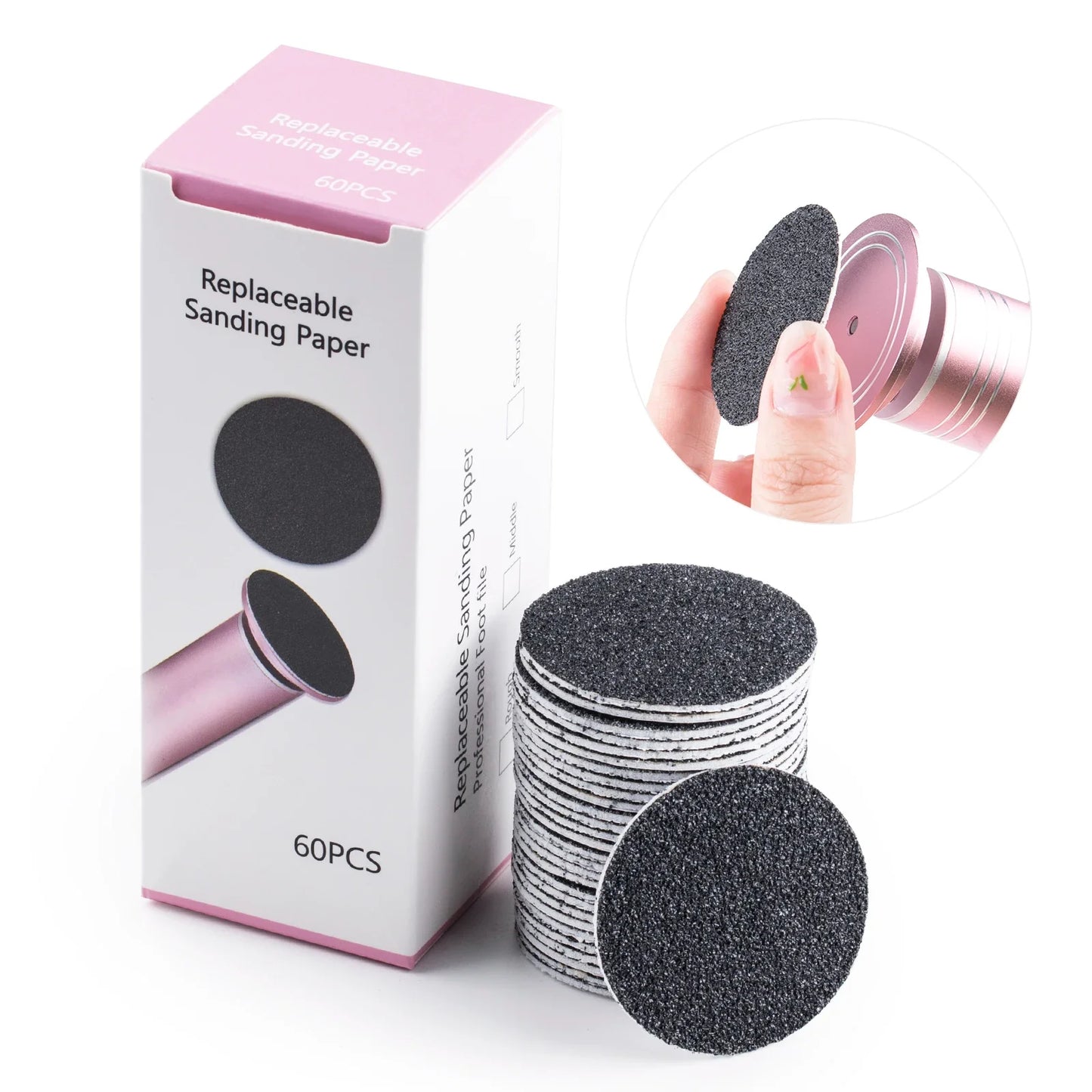 Disc Feet Rasp Cuticle Callus Remove Tool For Electric Pedicure Pads Hard Dead Skin Pedicure Tools Replaceable Sandpaper