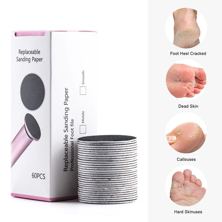 Disc Feet Rasp Cuticle Callus Remove Tool For Electric Pedicure Pads Hard Dead Skin Pedicure Tools Replaceable Sandpaper