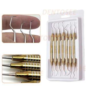 Discover the 7 - Piece Curette Set: Ideal for Precise Dental Cleaning, Periodontal Treatment, and Root Canal Procedures