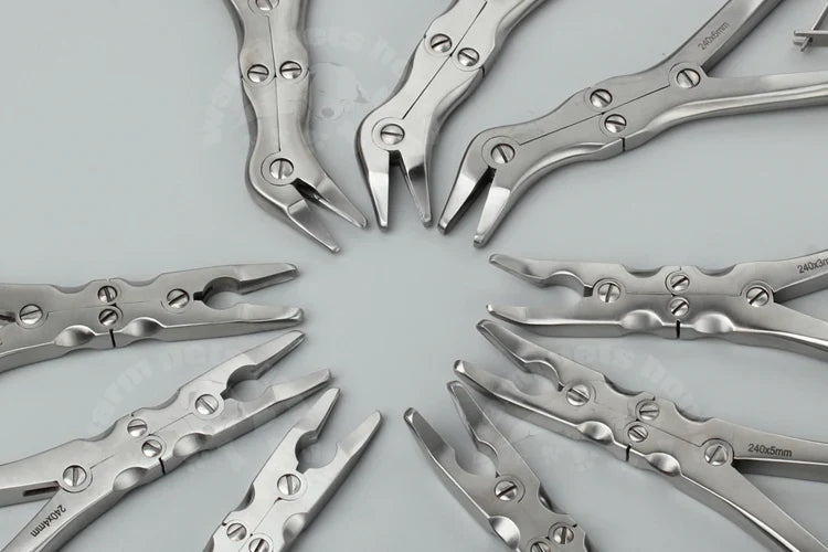 Double Jointed Rongeur Medical Stainless Steel Double Action Bone Rongeur 180mm 240mm Orthopedics Veterinary Instruments