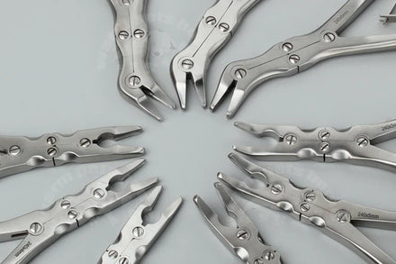 Double Jointed Rongeur Medical Stainless Steel Double Action Bone Rongeur 180mm 240mm Orthopedics Veterinary Instruments