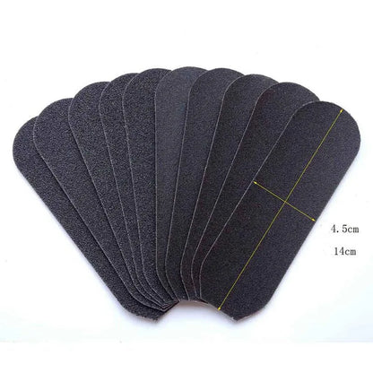 Double Sided Foot Care Tool Foot Rasp File Calluses Remover Pedicure Stainless Steel Handle Sand Paper with 10 pcs Sand Paper
