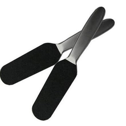 Double Sided Foot Care Tool Foot Rasp File Calluses Remover Pedicure Stainless Steel Handle Sand Paper with 10 pcs Sand Paper