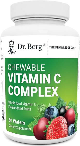 Dr. Berg's Vitamin C Complex Whole Food (60 Chewable) 100% Natural Vitamin C from Just 4 Berries, Non-GMO in Pakistan in Pakistan