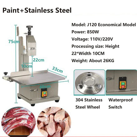 Electric Bone Saw Cutting Machine Food Processor Commercial Desktop Electric Bone Saw Cutter Bone Cutter Small Bone With 2 Saws