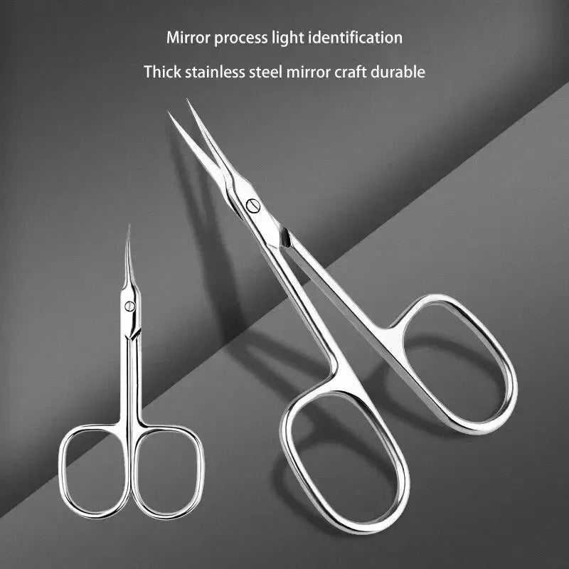 Ergonomic Cuticle Scissors - Professional Stainless Steel, Hypoallergenic Nail Art Trimmer, Ambidextrous Design