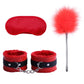 Erotic Bdsm Set Leather Plush Bondage Kit Handcuffs Feather Blindfold Flirt Exotic Accessories Couples Adult Games