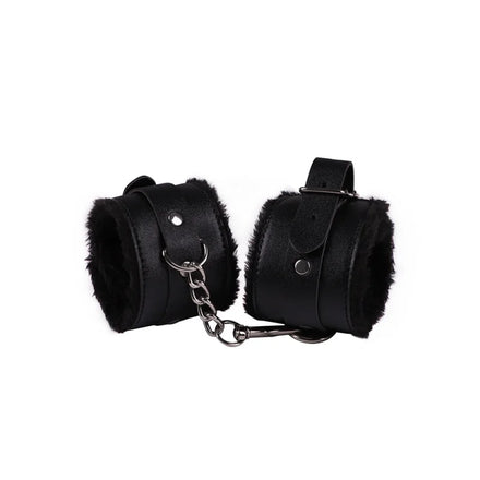 Erotic Bdsm Set Leather Plush Bondage Kit Handcuffs Feather Blindfold Flirt Exotic Accessories Couples Adult Games