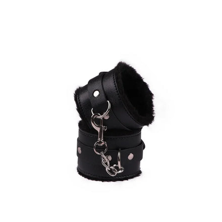 Erotic Bdsm Set Leather Plush Bondage Kit Handcuffs Feather Blindfold Flirt Exotic Accessories Couples Adult Games