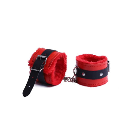 Erotic Bdsm Set Leather Plush Bondage Kit Handcuffs Feather Blindfold Flirt Exotic Accessories Couples Adult Games