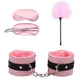Erotic Bdsm Set Leather Plush Bondage Kit Handcuffs Feather Blindfold Flirt Exotic Accessories Couples Adult Games