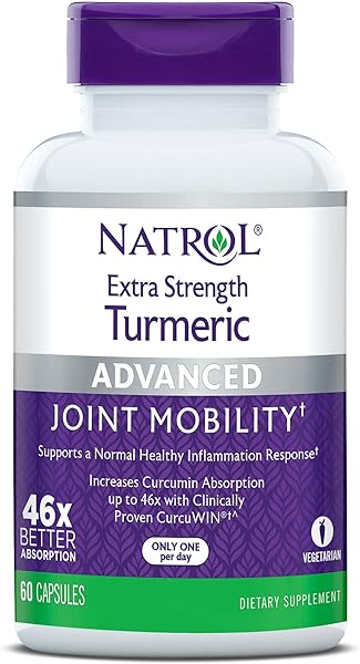 Extra Strength Turmeric Capsules, Supports Cellular, Inflamatory, Heart, Joint and Brain Health, Clinically Proven CurcuWIN®, 46x Better Absorpotion, 60 Count in Pakistan