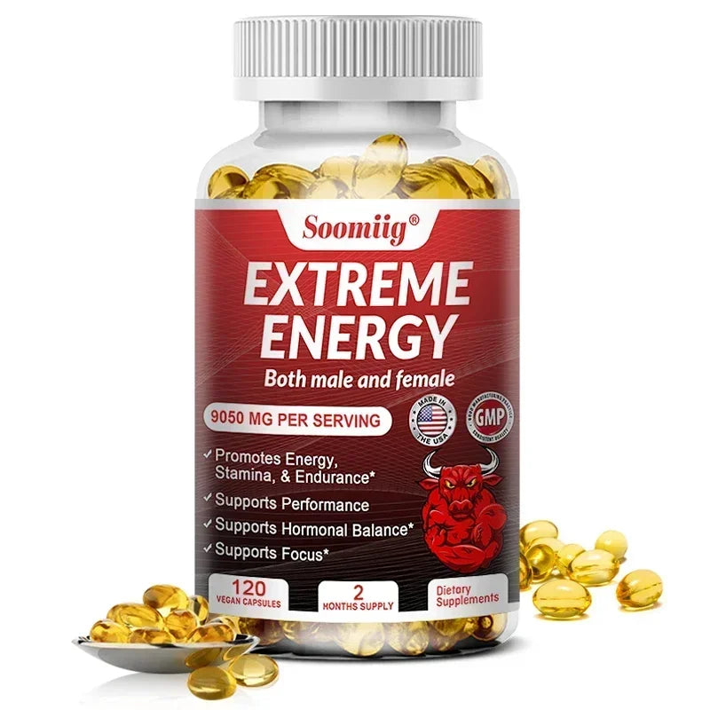Extreme Energy - Maximum Strength, Reduced Fatigue, Motivation, Focus, Alertness - Natural Energy Supplement for Men & Women