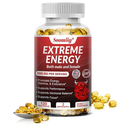 Extreme Energy - Maximum Strength, Reduced Fatigue, Motivation, Focus, Alertness - Natural Energy Supplement for Men & Women