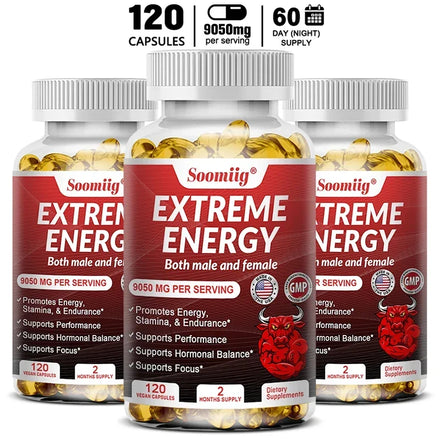 Extreme Energy - Maximum Strength, Reduced Fatigue, Motivation, Focus, Alertness - Natural Energy Supplement for Men & Women