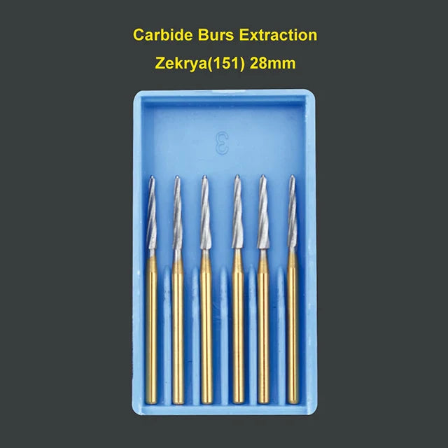 FG Zekrya Dental Carbide Burs Tungsten Bone Cutters Burs Titanium Dental Tungsten Carbide Bur 28mm Drill Tooth Extraction Burs