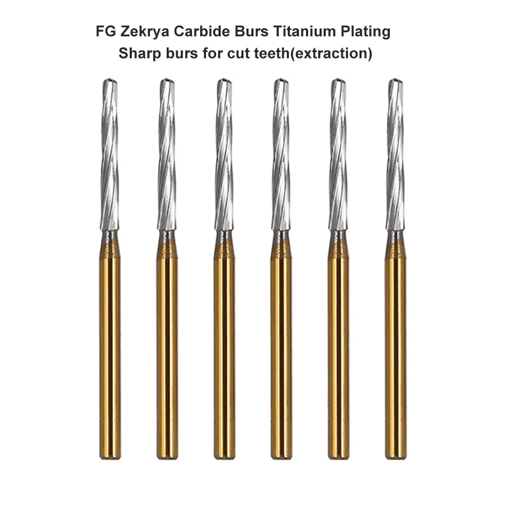 FG Zekrya Dental Carbide Burs Tungsten Bone Cutters Burs Titanium Dental Tungsten Carbide Bur 28mm Drill Tooth Extraction Burs