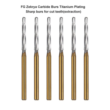 FG Zekrya Dental Carbide Burs Tungsten Bone Cutters Burs Titanium Dental Tungsten Carbide Bur 28mm Drill Tooth Extraction Burs