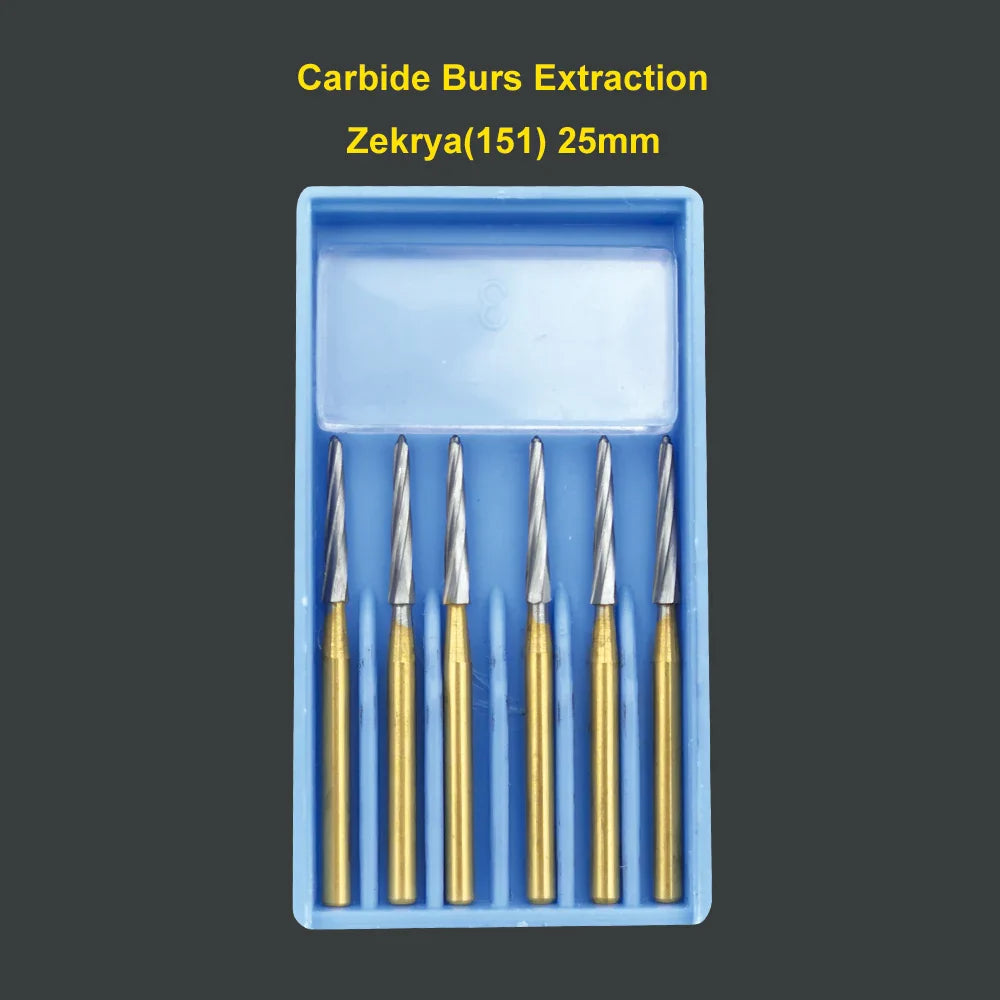 FG Zekrya Dental Carbide Burs Tungsten Bone Cutters Burs Titanium Dental Tungsten Carbide Bur 28mm Drill Tooth Extraction Burs