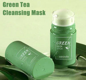 Face Clean Mask Green Tea Cleansing Stick Mask, Pores Acne Moisturizing Mask, Deep Blackhead Shrink Cleansing