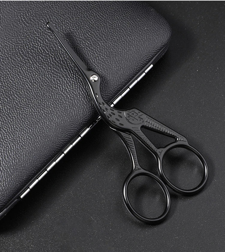 Facial Hair Scissors Rounded Professional Stainless Steel Mustache Nose Hair Beard Eyebrows Eyelashes Trimming Clippers