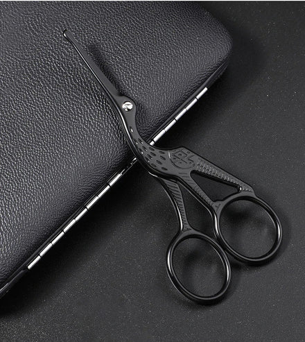 Facial Hair Scissors Rounded Professional Stainless Steel Mustache Nose Hair Beard Eyebrows Eyelashes Trimming Clippers