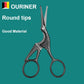 Facial Hair Scissors Rounded Professional Stainless Steel Mustache Nose Hair Beard Eyebrows Eyelashes Trimming Clippers